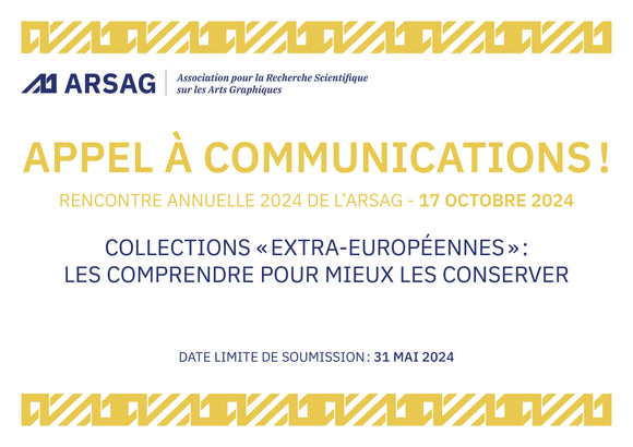 Appel à communications pour la Journée ARSAG 2024